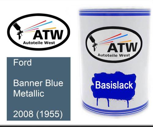 Ford, Banner Blue Metallic, 2008 (1955): 500ml Lackdose, von ATW Autoteile West.